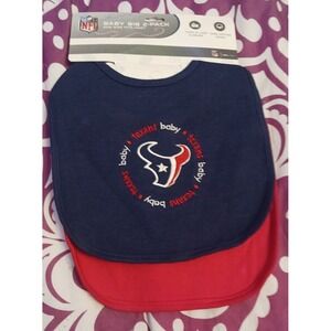 NEW Baby Fanatic NFL Baby‎ Bib 2pk, Blue & Red, Houston Texans